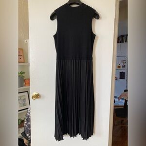 Sleeveless Black Pleated Maxi Dress from Fortune + Ivy